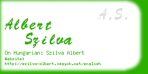 albert szilva business card